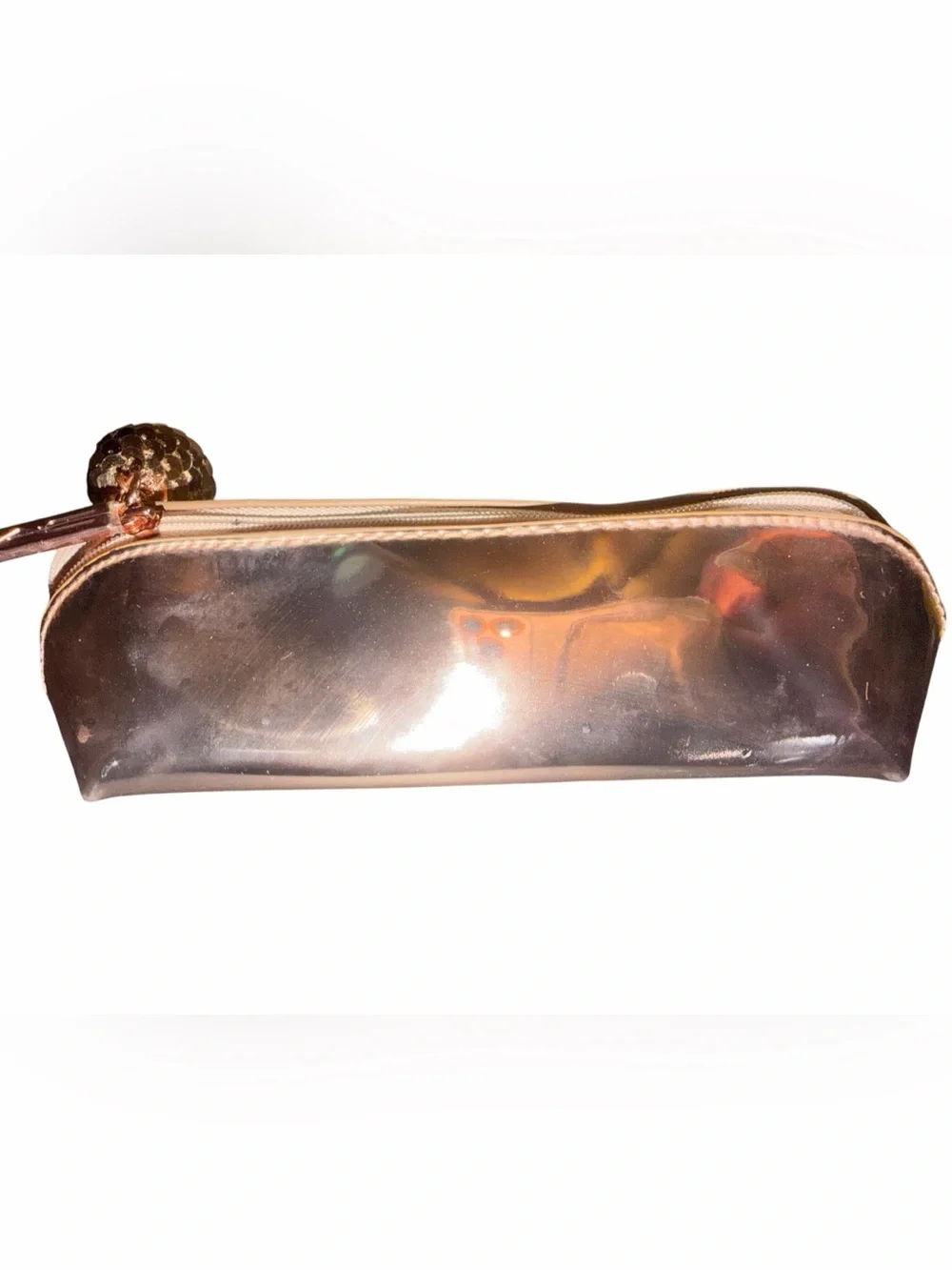 Mac Rose Gold Metallic Cosmetic Pouch - Women Bags